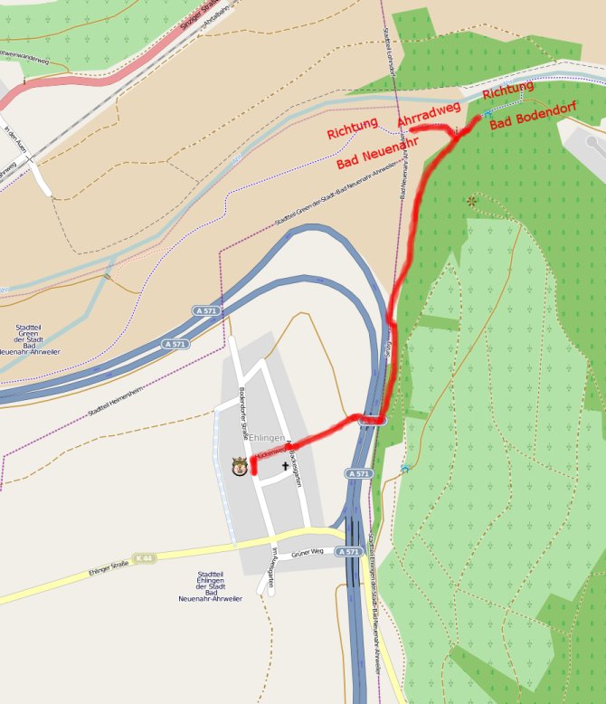 Anfahrt Fahrrad